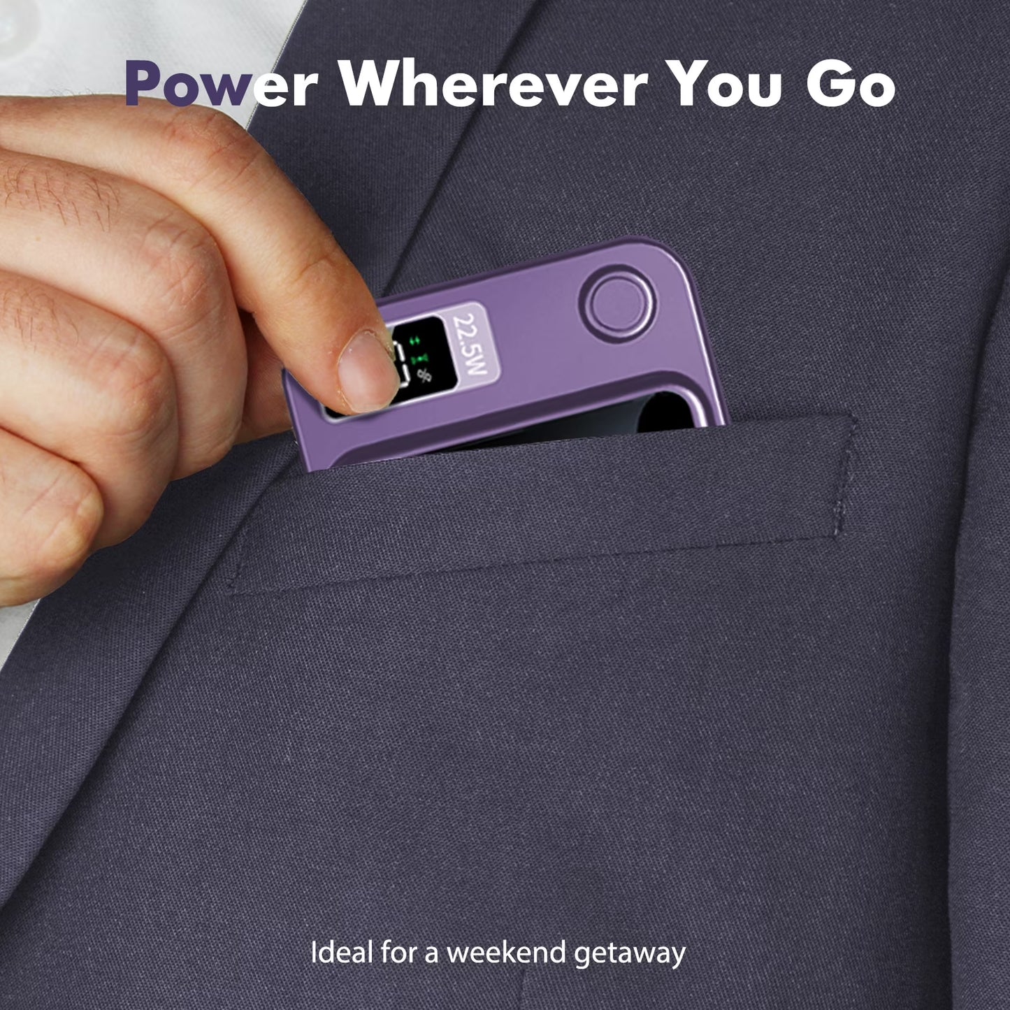 Wireless Power Bank 10000 mAh With  LED Power Display (22.5W fast charging) With Magsafe