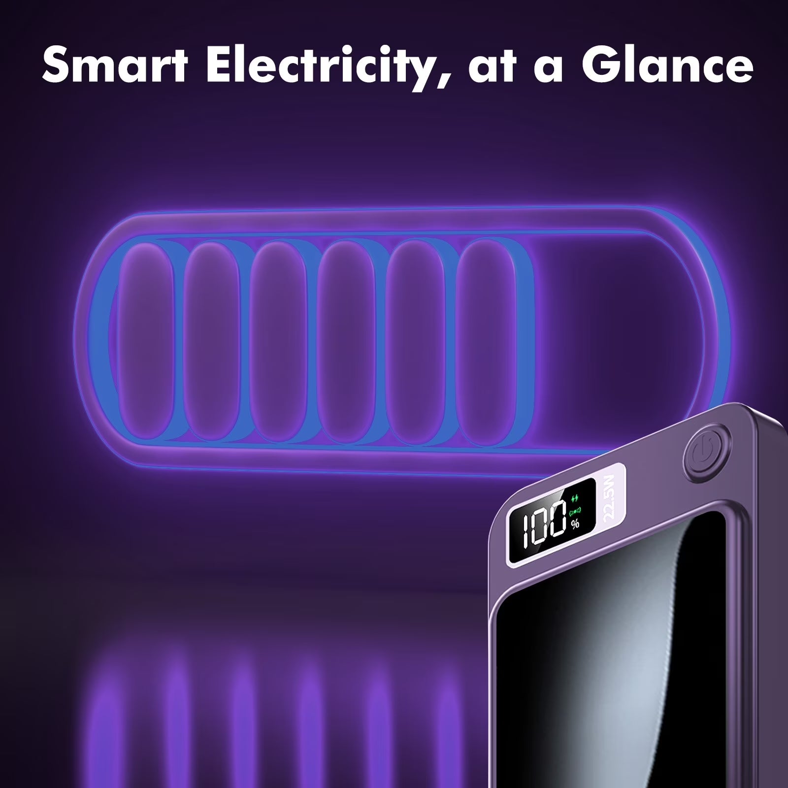 Wireless Power Bank 10000 mAh With  LED Power Display (22.5W fast charging) With Magsafe