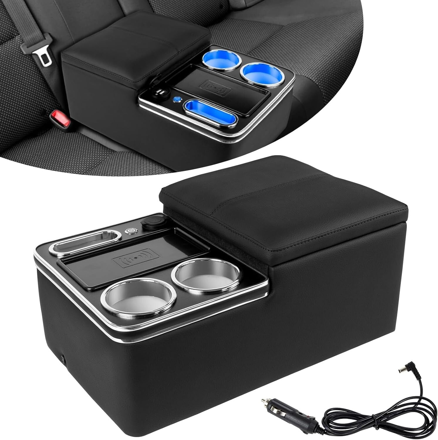 Premium Car Center Console (With Wireless Charging)