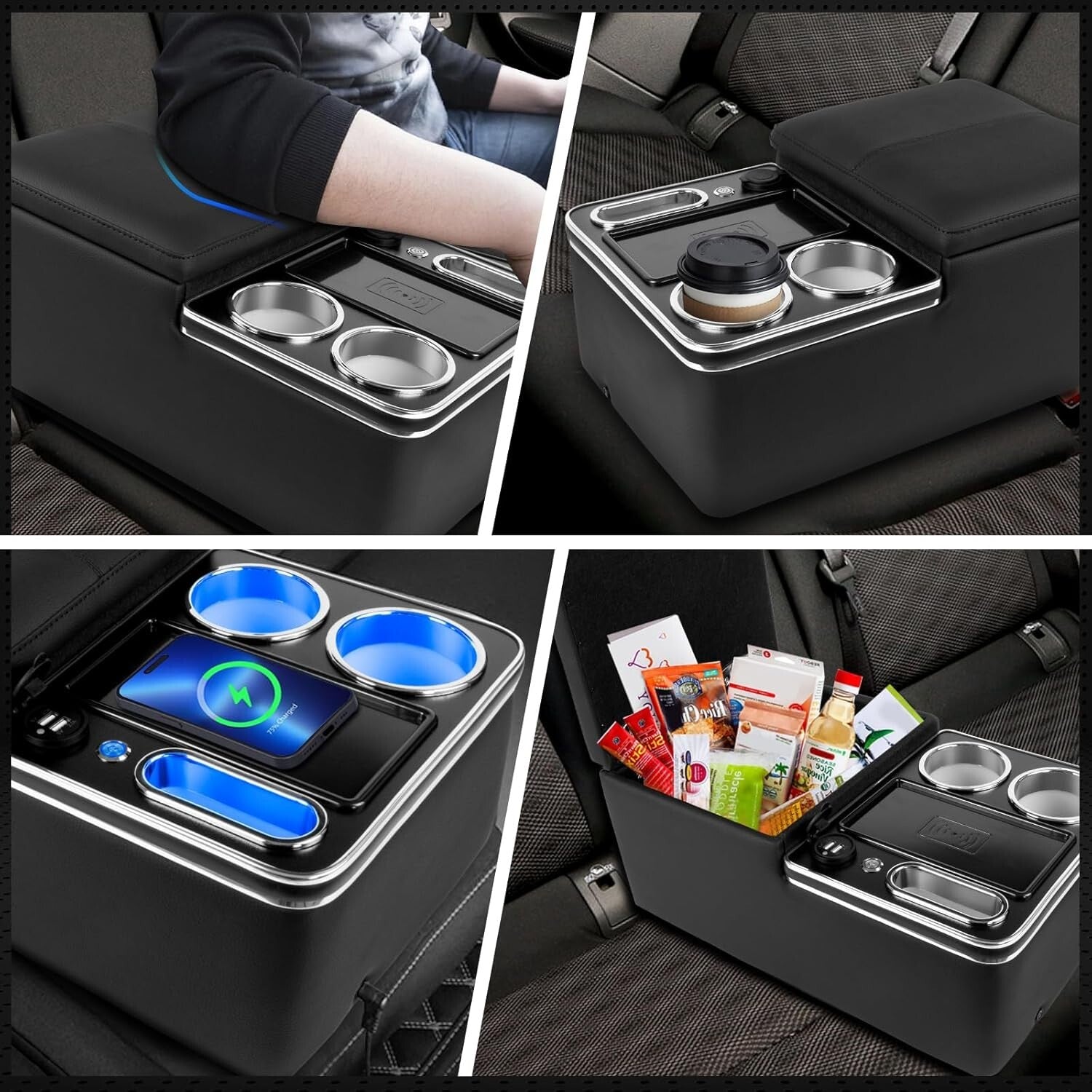 Premium Car Center Console (With Wireless Charging)