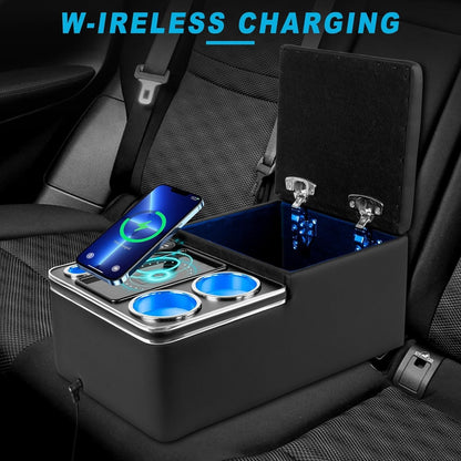 Premium Car Center Console (With Wireless Charging)