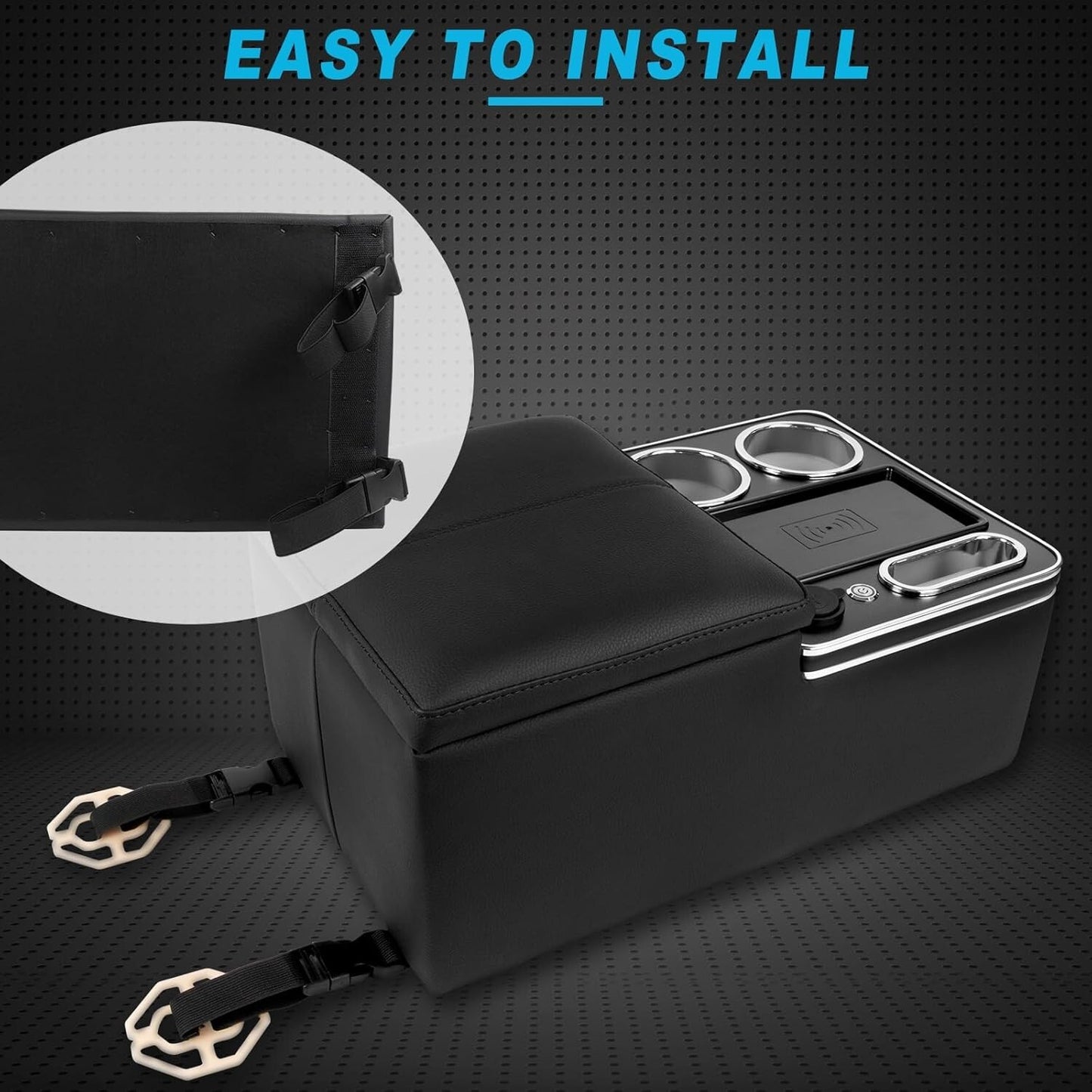 Premium Car Center Console (With Wireless Charging)